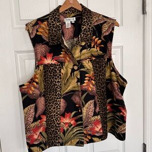 In”Vest” in this Coldwater Creek Tropical Leopard Print Piece.